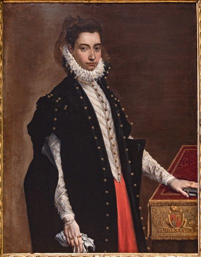Fontanellato, Labirinto della Masone, Colecção de Arte Franco Maria Ricci: "Retrato de Lucrezia Bentivoglio Leoni". de Ludovico Carracci