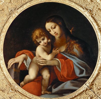 Madona e criança. Tondo, ... de Ludovico Carracci