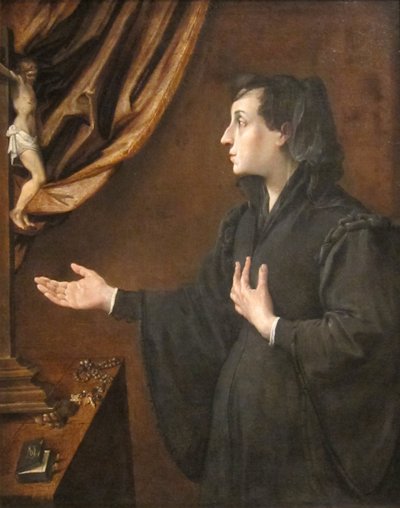 Retrato de uma viúva de Ludovico Carracci