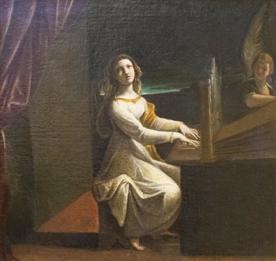 Santa Cecília, c.1607 (óleo sobre tela) de Ludovico Carracci