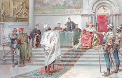 Ilustração para Othello de Shakespeare (chromolitho) de Ludovico Marchetti