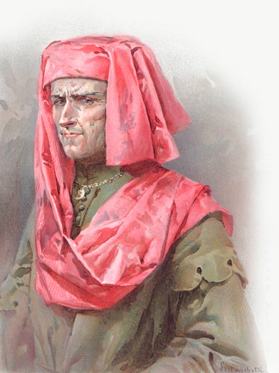 Ilustração para Othello de Shakespeare (chromolitho) de Ludovico Marchetti