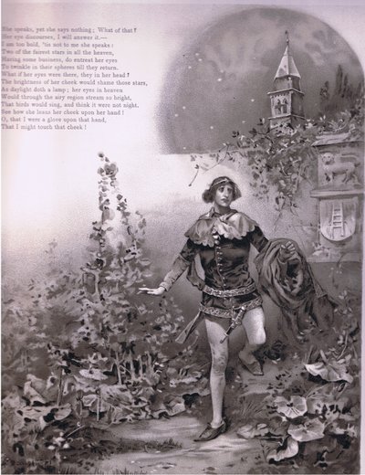 Ela fala, mas ela não diz nada, ilustração de Romeu e Julieta, de Ludovico Marchetti