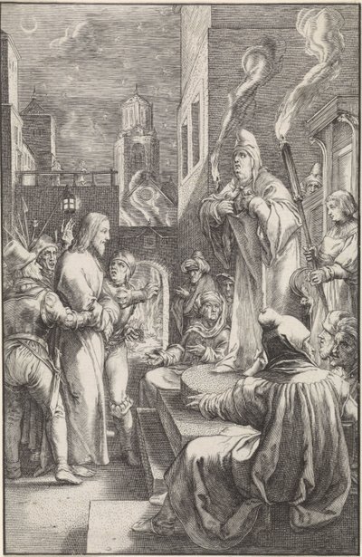 Cristo diante de Caifás A Paixão (título da série) de Ludovicus Siceram
