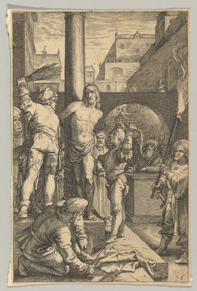 A Flagelação, de A Paixão de Cristo, ca. 1623. de Ludovicus Siceram