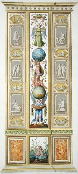 Painel do Raphael Loggia no Vaticano, da "Delle Loggie di Rafaele nel Vaticano", gravado por Giovanni Volpato (1735-1803) de Ludovicus Tesio (after) Taurinensis