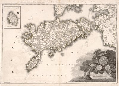 O círculo ou província de Arensbug de Ludvig August; Hartknoch Mellin