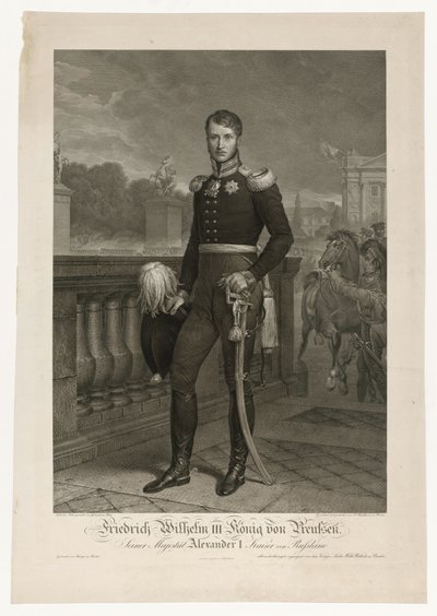 Frederico Guilherme III na Place de la Concorde de Ludwig Buchhorn