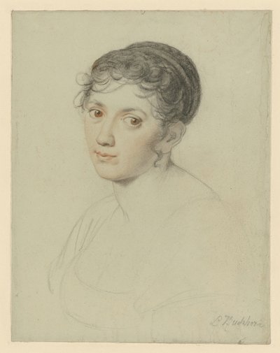 Cabeça feminina, retrato de busto de Ludwig Buchhorn