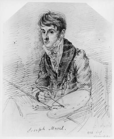 Retrato do pintor Josef Muxel de Ludwig Emil Grimm