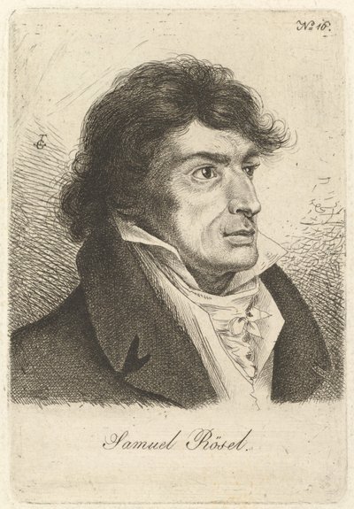 Retrato de Johann Gottlieb Samuel Rösel. de Ludwig Emil Grimm