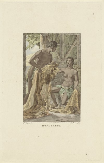 Habitantes do reino de Monoemugi
Monoemugi (título sobre o objecto) de Ludwig Gottlieb Portman
