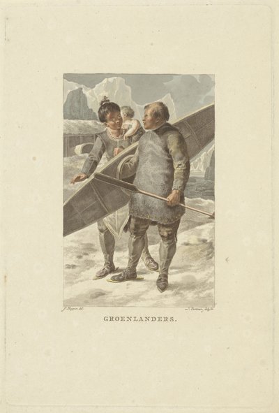 Habitantes da Gronelândia
Gronelandeses (título sobre o objecto) de Ludwig Gottlieb Portman