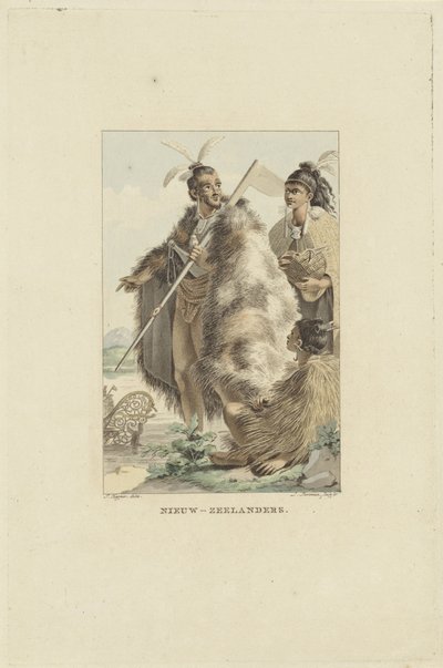 Novos zealanders Neozelandeses (título no objeto) de Ludwig Gottlieb Portman