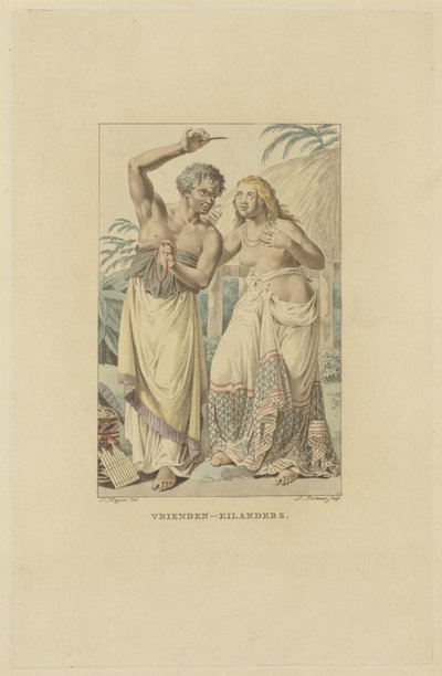 Residentes das Ilhas Amigas (Arquipélago de Tonga)
Amigos das Ilhas (título sobre o objecto) de Ludwig Gottlieb Portman
