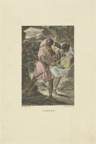 Habitantes da África Ocidental Jalofs (título no objeto) de Ludwig Gottlieb Portman