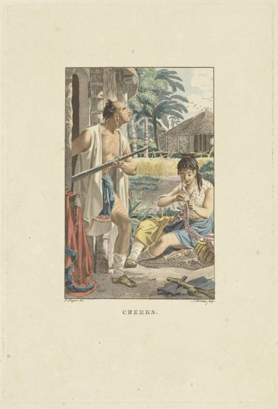 Casal no seu camarote no campo
Creeks (título sobre o objecto) de Ludwig Gottlieb Portman