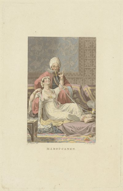 Casal marroquino em casa de chá
Maroccans (título sobre o objecto) de Ludwig Gottlieb Portman