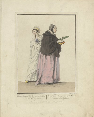 Mãe e filha vão à igreja
A Bourgeois Woman and Daughter; going to Church / Une Femme bourgeoise & sa Fille, allant à l
