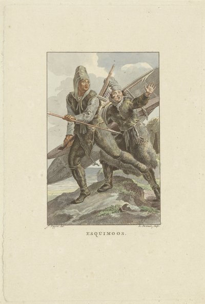 Inuit em fuga
Esquimoos (título sobre o objecto) de Ludwig Gottlieb Portman