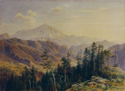 O Schneeberg na Baixa Áustria visto de Gutenstein de Ludwig Halauska