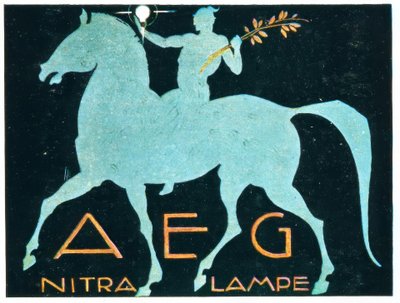 AEG / NITRA LAMPE de Ludwig Hohlwein