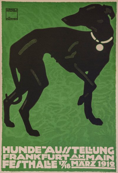 Exposição de cães, 1912. de Ludwig Hohlwein