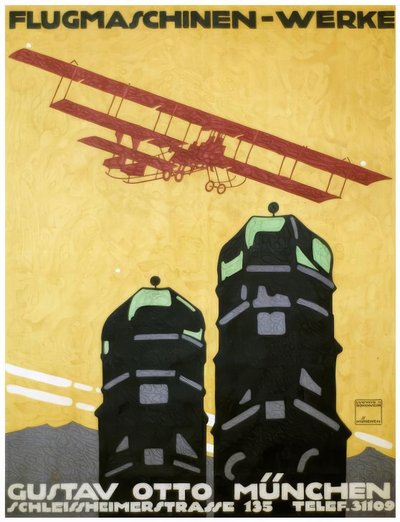 Flying Machines - Works, Gostav Otto Munique de Ludwig Hohlwein