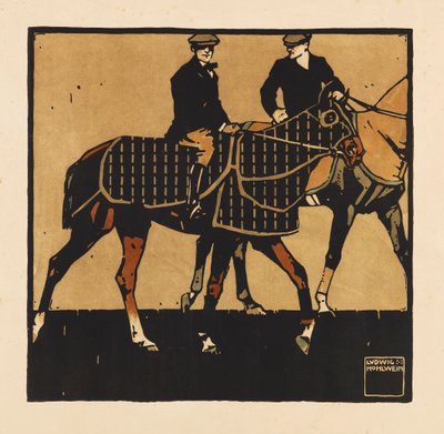 Do Portfolio Turf. Doze imagens de corridas de cavalos, 1909. de Ludwig Hohlwein