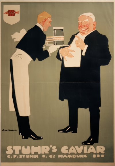 Comida / Caviar (ovas limpas e salgadas). de Ludwig Hohlwein