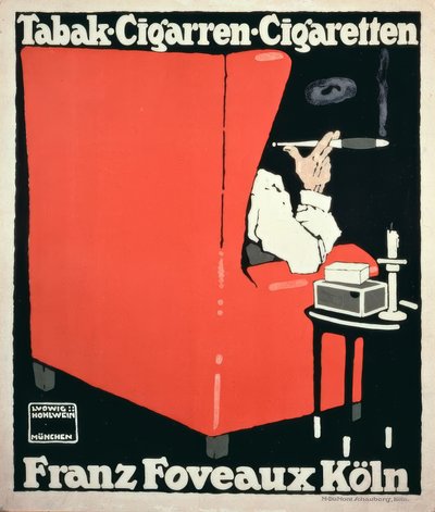 Charutos de Tabaco Cigarros Franz Foveaux Cologne de Ludwig Hohlwein