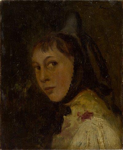 Chefe de uma mulher camponesa de Ludwig Knaus