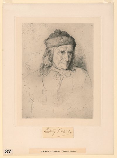 homem de boné de pele de Ludwig Knaus