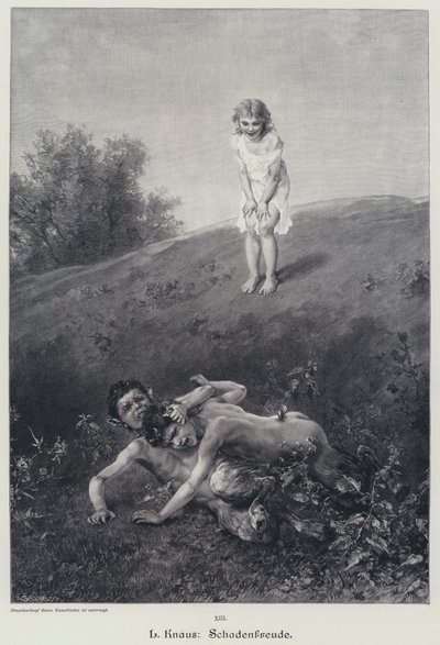 Schadenfreude (gravura) de Ludwig Knaus