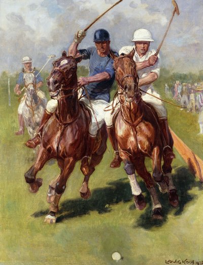 Uma partida de pólo de Ludwig Koch