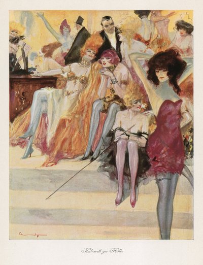 Cabaret in Hell (cor litho) de Ludwig Lutz Ehrenberger