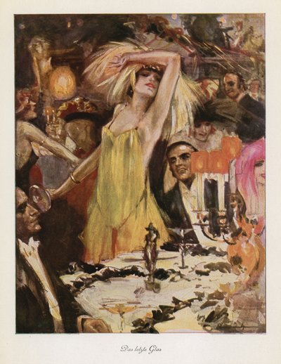 The Last Glass (lito colorido) de Ludwig Lutz Ehrenberger
