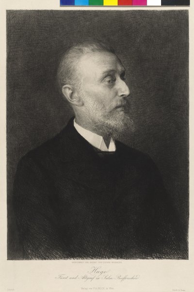 Arquiduque da Áustria Hugo príncipe e Altgraf de salmão Reifferscheid de Ludwig Michalek