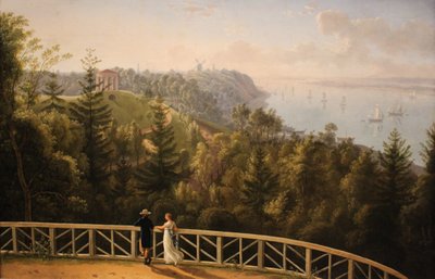Vista do parque Baurs para Hamburgo de Ludwig Philipp Strack