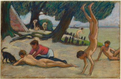 Rapazes na praia de Ludwig von Hofmann