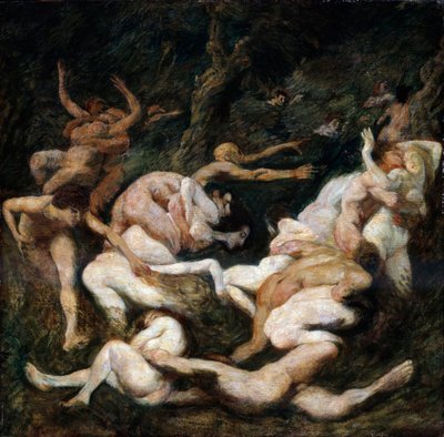 O rapto de mulheres, século XX. de Ludwig von Hofmann