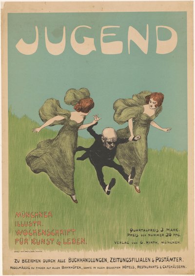 Cartaz para a revista Jugend de Ludwig von Zumbusch