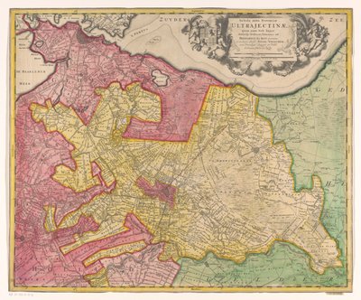 Kaart van da província de Utrecht O novo mapa da província de Ultrajetine ... (título no objeto) de Luggert van Anse