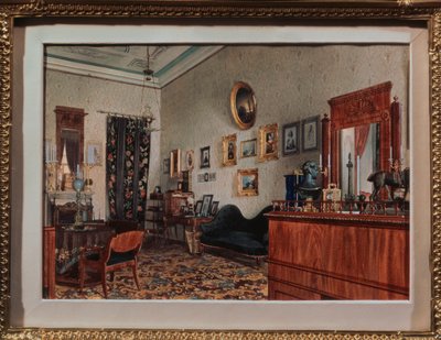 O estudo da casa de Michail Obreskov. Trabalho de Luigi Premazzi (1814-1891), aguarela sobre papel de Luigi Premazzi