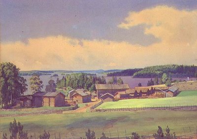 Paisagem do Norte (aguarela sobre papel) de Luigi Premazzi