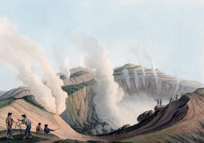 Cratera na ilha de Vulcano no Mar Tirreno, Itália de Luigi (after) Mayer