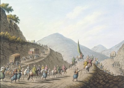 The Balkan Mountain, plate 2, pub. por William Watts de Luigi (after) Mayer