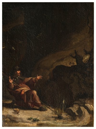 Transept Norte, Altar de San Rocco 1635, 45, Genovesino 1645, San Rocco visitado pelas feiras no deserto, Pintado na parte inferior direita de Luigi Miradori