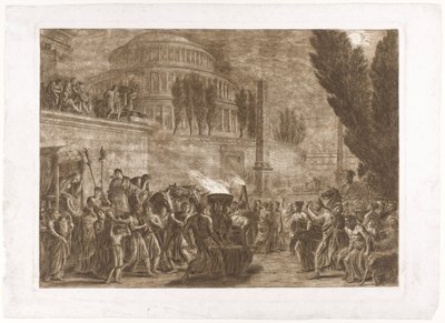 Procissão no templo antigo de Luigi Ademollo