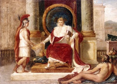 Napoleão entrega o Código de Leis à Deusa Roma de Luigi Agricola